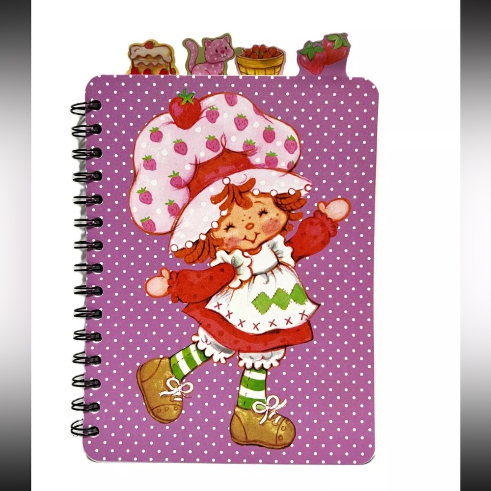 NEW Strawberry Shortcake & Custard Tab Journal Notebook 7in (W) x 9.in - Picture 7 of 8